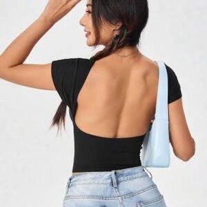 Women's Black, White, and Green Tops